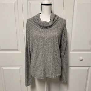 NWOT, BP cowl neck, grey long sleeve top XL